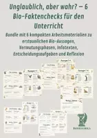 Vorschau - Aufgabenkarten - Unglaublich, aber wahr? – 6 Bio-Faktenchecks für den Unterricht - Bundle mit 6 kompakten Arbeitsmaterialien zu erstaunlichen Bio-Aussagen, Vermutungsphasen, Infotexten, Entscheidungsaufgaben und Reflexion - Deckblatt
