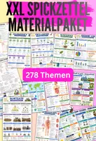 Vorschau - Stationenlernen - XXL Spickzettel Materialpaket - 278 Arbeitsblätter alle Fächer - Deckblatt