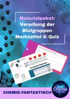 Vorschau - Arbeitsblätter - Materialpaket: Vererbung der Blutgruppen Merkzettel und Quiz - Deckblatt