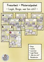 Vorschau - Arbeitsblätter - wachsendes Materialpaket - Freiarbeit - Bingo, Logik-Rästel, Wer bin ich? - Deckblatt