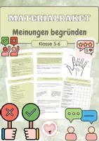 Vorschau - Arbeitsblätter - Meinungen begründen - Deckblatt