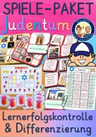 Vorschau - Unterrichtsreihen - Judentum Weltreligion SPIELE UND RÄTSEL XXL-Materialpaket - Deckblatt