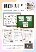 Vorschau - Stationenlernen - Buchstaben Y y - Materialpaket für die 1. Klasse - Deckblatt