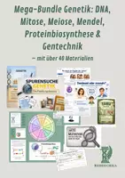 Vorschau - Unterrichtsreihen - Mega-Bundle Genetik: DNA, Mitose, Meiose, Mendel, Proteinbiosynthese & Gentechnik - mit über 40 Materialien - Deckblatt