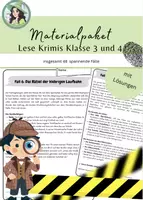 Vorschau - Arbeitsblätter - Materialpaket Lese-Krimis Klasse 3 und 4 / Leseverständnis - Deckblatt