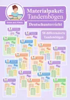 Vorschau - Arbeitsblätter - Wachsendes Materialpaket: Tandembögen für den Deutschunterricht - Deckblatt