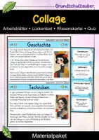Vorschau - Arbeitsblätter - Collage – Materialpaket Kunstunterricht | Kreative Gestaltung & Kunsttechniken - Deckblatt