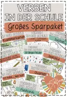 Vorschau - Arbeitsblätter - VERBEN spielerisch üben - Großes Sparpaket - Deckblatt