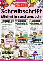Vorschau - Arbeitsblätter - Schreibschrift üben Materialpaket - Minihefte / Abschreibhefte für VA, SAS oder LA - Deckblatt