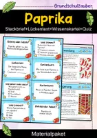 Vorschau - Arbeitsblätter - Paprika MEGABUNDLE - Wissenskartei, Lückentext, Steckbrief, Quizkarten - Deckblatt