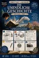 Vorschau - Unterrichtsreihen - Die unendliche Geschichte (Michael Ende) - Komplettpaket: 6 Materialien | Lektüreheft, Figuren, Phantásien-Atlas, Klassenarbeiten, Motive & Film | Kl. 5-7 | sofort einsetzbar - Deckblatt