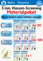 Vorschau - Fördermaterial/Inklusion - Materialpaket Prävention Mathe Klassenscreening Speedtests Kl. 1-4 (Förderdiagnostik) - Deckblatt