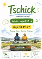 Vorschau - Arbeitsblätter - Tschick Materialpaket Kapitel 19–27 – Road-Roman, Natur, Identität und die Friedemanns - Deckblatt