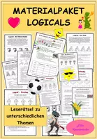 Vorschau - Stundenentwürfe - Materialpaket (wachsend): Logicals - Leserätsel - Logikrätsel - Knobelaufgaben im Deutschunterricht - Deckblatt