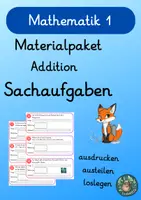 Vorschau - Arbeitsblätter - Materialpaket: Sachaufgaben-Paket Addition Klasse 1 - Deckblatt