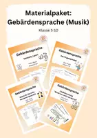 Vorschau - Arbeitsblätter - Materialpaket: Gebärdensprache (Musik) - Deckblatt