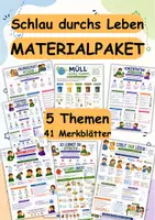 Vorschau - Fördermaterial/Inklusion - 41 Merkblätter für Kinder - Materialpaket - Alltag, Lernen, Medien, Gesundheit & Soziale Kompetenzen - Deckblatt