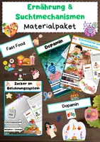 Vorschau - Arbeitsblätter - Ernährung & Suchtmechanismen: Zucker, Dopamin, Belohnungssystem, Essverhalten - Deckblatt