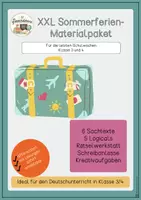 Vorschau - Arbeitsblätter - XXL-Materialpaket Sommerferien - Klasse 3/4 - Deckblatt