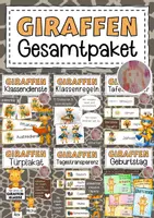 Vorschau - Arbeitsblätter - Giraffenklasse Materialpaket Klassentier Giraffe - Deckblatt