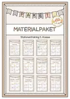 Vorschau - Arbeitsblätter - Materialpaket Stationentrainings Mathe 5.Klasse - Deckblatt