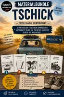 Vorschau - Unterrichtsreihen - Materialpaket Tschick | Wolfgang Herrndorf | Lesetagebuch | Klassenarbeit | Charakterisierumg und Figurenanalyse | Roadtrip | Filmvergleich | sofort einsetzbar - Deckblatt