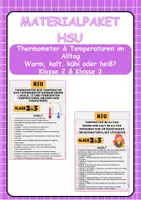 Vorschau - Arbeitsblätter - Materialpaket Thermometer & Temperaturen im Alltag Warm, kalt, kühl oder heiß? Klasse 2 & Klasse 3 - Deckblatt