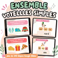 Vorschau - Spiele - Materialpaket Französisch: Phonologische Bewusstheit – Einfache Vokale (a, e, i, o, u) - Deckblatt