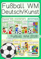 Vorschau - Arbeitsblätter - Fußball WM 2026 Kunst & Deutsch Materialpaket - Deckblatt