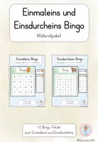 Vorschau - Stationenlernen - Einmaleins- und Einsdurcheins-Bingo I Materialpaket für Klasse 2–4 - Deckblatt