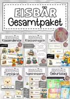 Vorschau - Arbeitsblätter - Eisbärenklasse Materialpaket Klassentier Eisbär - Deckblatt