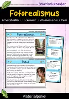 Vorschau - Arbeitsblätter - Fotorealismus – Materialpaket Kunstunterricht | Malerei & Kunstgeschichte - Deckblatt