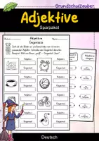Vorschau - Arbeitsblätter - Adjektive Materialpaket Deutsch | Arbeitsblätter, Spiele & Grammatikmaterial - Deckblatt