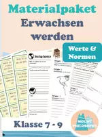 Vorschau - Arbeitsblätter - Materialpaket: Erwachsen werden / Klasse 6, 7, 8 - Deckblatt