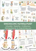 Vorschau - Fördermaterial/Inklusion - Einschulung Materialpaket | Schulanfang, 1. Schultag, Kennenlernen, Urkunden, Medaillen & Mutmachkarten - Deckblatt