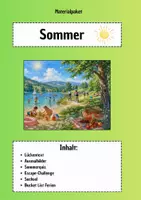 Vorschau - Arbeitsblätter - Sommer/Sommerferien - Materialpaket - Deckblatt