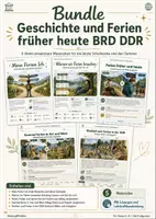 Vorschau - Arbeitsblätter - Bundle Geschichte und Ferien früher heute BRD DDR - Deckblatt