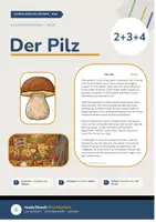 Vorschau - Stundenentwürfe - Materialpaket - Der Pilz - Klasse 2, 3 und 4 - 3-fach differenzierter Lesetext (Stundenverlauf, Bildkarten, Aufgaben + Lösungen, uvm.) - Deckblatt