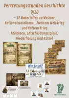 Vorschau - Stundenentwürfe - Vertretungsstunden Geschichte 9/10 – 12 Materialien zu Weimar, Nationalsozialismus, Zweitem Weltkrieg und Kaltem Krieg - Deckblatt