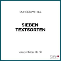 Vorschau - Prüfungsvorbereitung - Schreibmittel | B1 | sieben Textsorten - Deckblatt