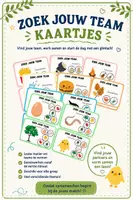 Voorbeeld - Pakket "Zoek jouw team" kaartjes - Voorblad