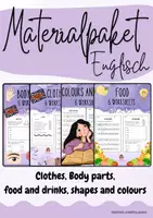 Vorschau - Unterrichtsreihen - Materialpaket - Englisch: Clothes, Body parts, food, shapes - Deckblatt