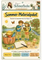 Vorschau - Arbeitsblätter - Sommer Deutsch & Sachunterricht Klasse 3-4 Materialpaket - Deckblatt