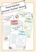 Vorschau - Arbeitsblätter - Materialpaket Sommer-Suchsel/Wörtersuche Nomen - Deckblatt