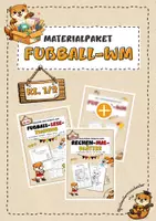 Vorschau - Arbeitsblätter - Fußball (WM 2026) Klasse 1/2 – Materialpaket Deutsch & Mathe - Deckblatt