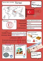 Vorschau - Arbeitsblätter - Materialpaket - Reise um die Welt - Türkei - Deckblatt