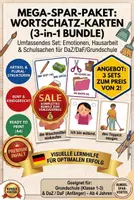 Vorschau - Spiele - Mega-Paket: Lernkarten-Bundle (Emotionen, Haushalt & Schulsachen) - Deckblatt