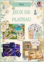 Aperçu - Apprentissages en autonomie - Pack de 4 ressources : jeux de plateau - Page de couverture