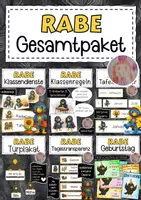 Vorschau - Arbeitsblätter - Rabenklasse Materialpaket Klassentier Rabe - Deckblatt