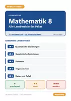 Vorschau - Arbeitsblätter - Mathematik 8 Gymnasium - Komplettpaket (alle Lernbereiche) - Deckblatt